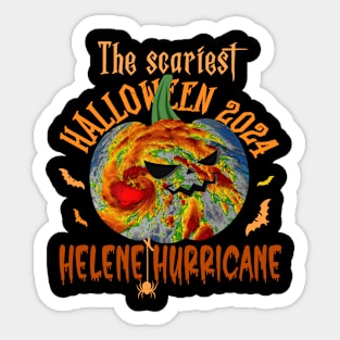 The scariest Halloween 2024 Is Helene Hurricane Pumpkin Sticker